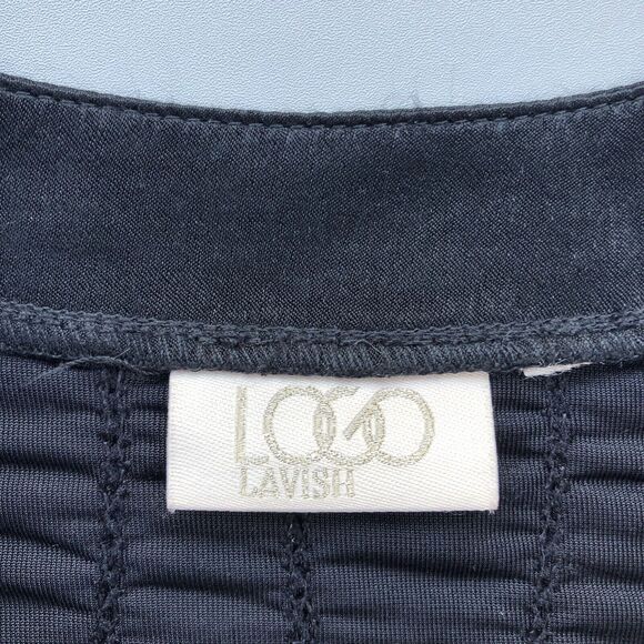 LOGO Lori Goldstein Duster Large Textured Velvet Cardigan Lagenlook Regencycore - Picture 6 of 14